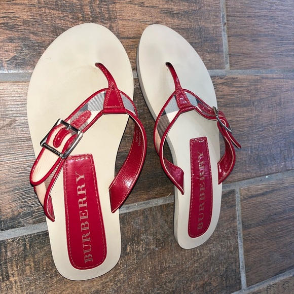 Burberry Sandals Women Size 41 Red US size 10.5 - Picture 6 of 12